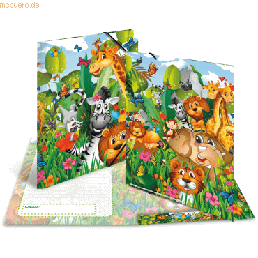 3 x HERMA Sammelmappe A3 Karton Dschungel 3 x HERMA Sammelmappe A3 Karton Dschungel von Herma