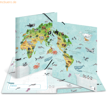 HERMA Sammelmappe A3 Karton Weltkarte HERMA Sammelmappe A3 Karton Weltkarte von Herma