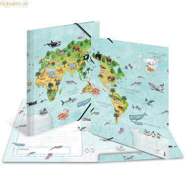 HERMA Sammelmappe A3 Karton Weltkarte von Herma