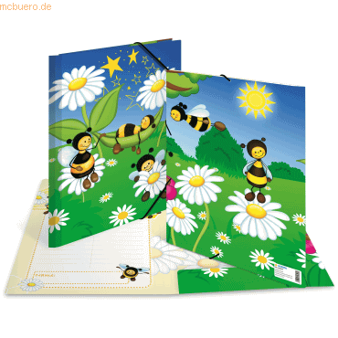 3 x HERMA Sammelmappe A4 Karton Bienenwiese von Herma