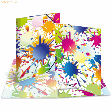 3 x HERMA Sammelmappe A4 Karton Farbkleckse 3 x HERMA Sammelmappe A4 Karton Farbkleckse von Herma