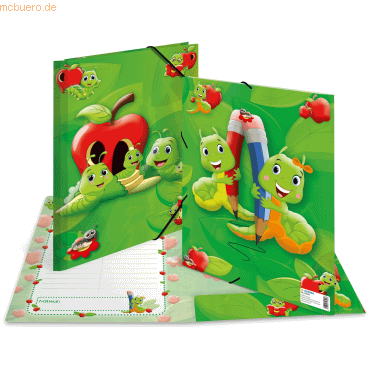 3 x HERMA Sammelmappe A4 Karton Fritz der Wurm 3 x HERMA Sammelmappe A4 Karton Fritz der Wurm von Herma