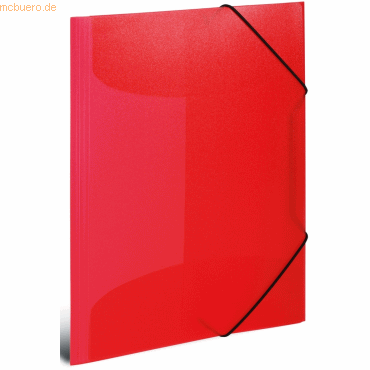 HERMA Sammelmappe A4 PP transluzent rot von Herma