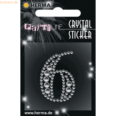 3 x HERMA Schmucketikett Crystal 1 Blatt Sticker 6 von Herma