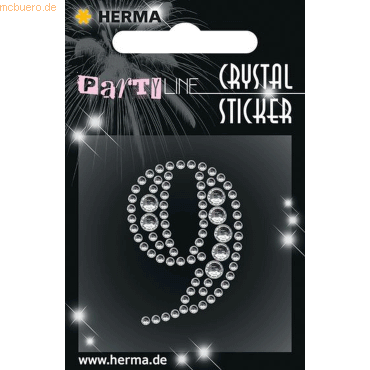 3 x HERMA Schmucketikett Crystal 1 Blatt Sticker 9 von Herma