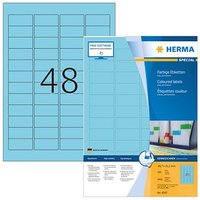 4.800 HERMA Etiketten 4547 blau 45,7 x 21,2 mm von Herma