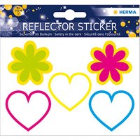 5 HERMA reflektierende Aufkleber Blumen und Herzen von Herma