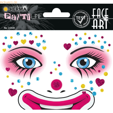 5 x Herma Sticker Face Art Clown Annie 5 x Herma Sticker Face Art Clown Annie von Herma