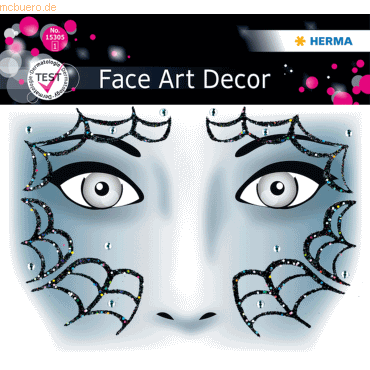 5 x Herma Sticker Face Art Spider 1 Blatt von Herma