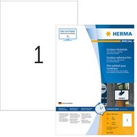 50 HERMA Folien-Kraftklebe-Etiketten 9501 weiß 210,0 x 297,0 mm von Herma