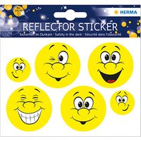 6 HERMA reflektierende Aufkleber Smiley von Herma