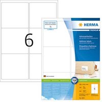 600 HERMA Adressetiketten 4653 weiß 99,1 x 93,1 mm von Herma