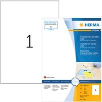 80 HERMA Folienetiketten transparent 210,0 x 297,0 mm von Herma