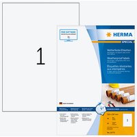 80 HERMA wetterfeste Etiketten weiß 210,0 x 297,0 mm 80 HERMA wetterfeste Etiketten weiß 210,0 x 297,0 mm von Herma