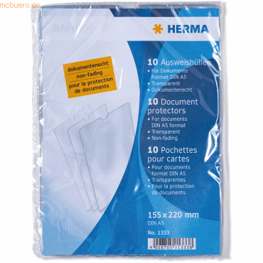 HERMA Ausweishüllen 155x220mm für Dokumente A5 von Herma