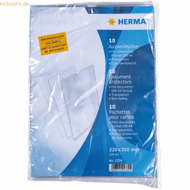 HERMA Ausweishüllen 220x310mm für Dokumente A4 von Herma