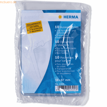 HERMA Ausweishüllen 58x87mm für Kredit-/Scheckkarte von Herma