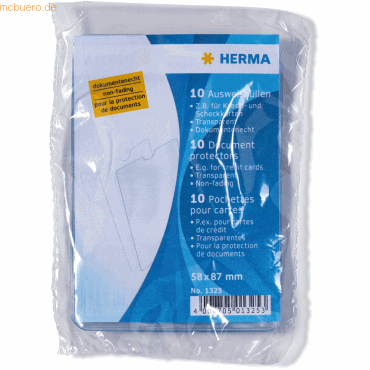 HERMA Ausweishüllen 58x87mm für Kredit-/Scheckkarte HERMA Ausweishüllen 58x87mm für Kredit-/Scheckkarte von Herma