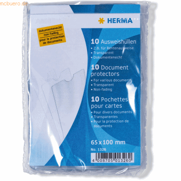 HERMA Ausweishüllen 65x100mm für Rentenausweise HERMA Ausweishüllen 65x100mm für Rentenausweise von Herma