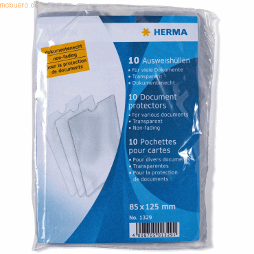 HERMA Ausweishüllen 85x125mm für viele Dokumente von Herma