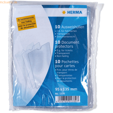 HERMA Ausweishüllen 95x135mm für Fahrkarten/Kinderausweise von Herma