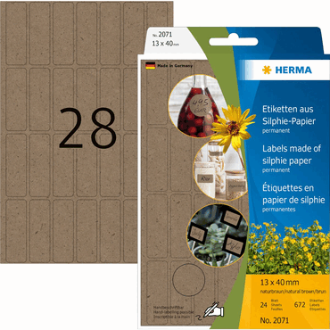 HERMA Etikett 13x40mm Vielzweck Silphie-Papier 672 Etiketten HERMA Etikett 13x40mm Vielzweck Silphie-Papier 672 Etiketten von Herma