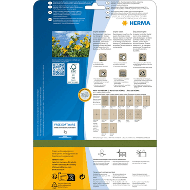 HERMA Etikett 63,5x42,3mm oval Silphie-Papier A4 20 Blatt LaserInkCopy von Herma