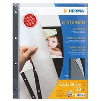 HERMA Fotokarton Fotoblätter schwarz 230 g/qm 20 Blatt von Herma