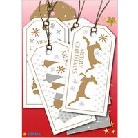 HERMA Geschenkanhänger weiß/silber/gold Merry Christmas 6 St. HERMA Geschenkanhänger weiß/silber/gold Merry Christmas 6 St. von Herma