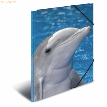 HERMA Gummizugmappe A3 PP (Polypropylen) Delfine von Herma