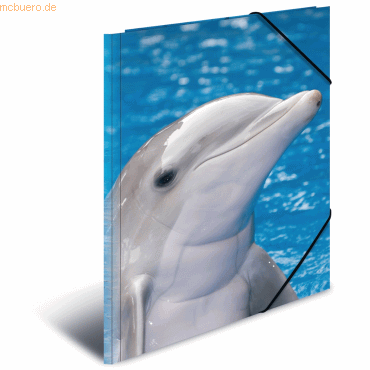 HERMA Gummizugmappe A4 PP (Polypropylen) Delfine von Herma