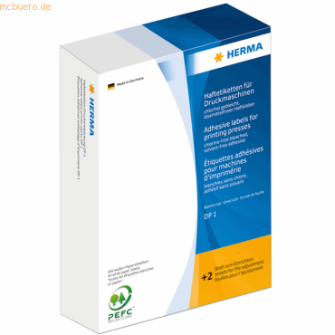 HERMA Haftetiketten für Druckmaschinen DP1 34x53mm grün VE=2500 Stück von Herma