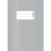 HERMA Heftumschlag mit Baststruktur grau Kunststoff DIN A4 von Herma