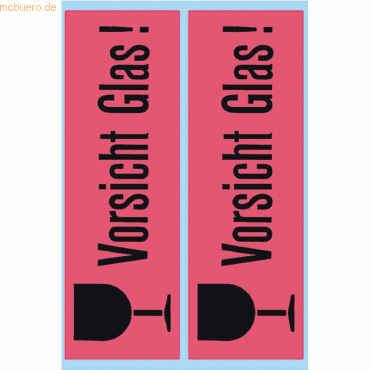 10 x HERMA Hinweisetiketten 'Vorsicht Glas' 39x118mm VE=10 Stück 10 x HERMA Hinweisetiketten 'Vorsicht Glas' 39x118mm VE=10 Stück von Herma