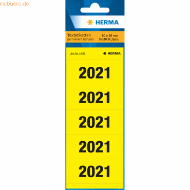 HERMA Inhaltsschild 2021 60x26mm VE=100 Stück von Herma