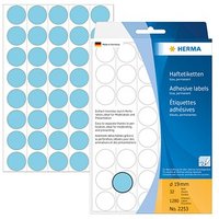 HERMA Klebepunkte 2253 blau Ø 19,0 mm, 1.280 St. HERMA Klebepunkte 2253 blau Ø 19,0 mm, 1.280 St. von Herma