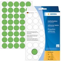HERMA Klebepunkte 2255 grün Ø 19,0 mm, 1.280 St. HERMA Klebepunkte 2255 grün Ø 19,0 mm, 1.280 St. von Herma
