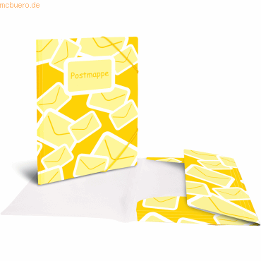 HERMA Postmappe A4 mit Gummizug gelb von Herma