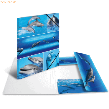 HERMA Sammelmappe A4 Pappe Delfine von Herma