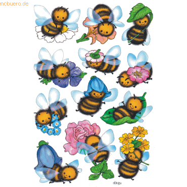 10 x HERMA Schmucketikett Decor Lustige Bienen 10 x HERMA Schmucketikett Decor Lustige Bienen von Herma