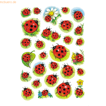 10 x HERMA Schmucketikett Decor Marienkäfer und Blume VE=3 Blatt 10 x HERMA Schmucketikett Decor Marienkäfer und Blume VE=3 Blatt von Herma