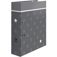 HERMA Stars Motivordner grau mit Bordüre 7,0 cm DIN A4, 1 St. von Herma