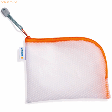 HERMA Universaltasche A6 19x14cm transparent/orange HERMA Universaltasche A6 19x14cm transparent/orange von Herma
