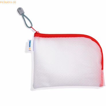 HERMA Universaltasche A6 19x14cm transparent/rot HERMA Universaltasche A6 19x14cm transparent/rot von Herma