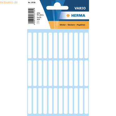 10 x HERMA Vielzweck-Etiketten 5x35mm weiß VE=252 Stück 10 x HERMA Vielzweck-Etiketten 5x35mm weiß VE=252 Stück von Herma