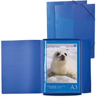 HERMA Zeichenmappen DIN A3 dunkelblau transparent, 3 St. von Herma