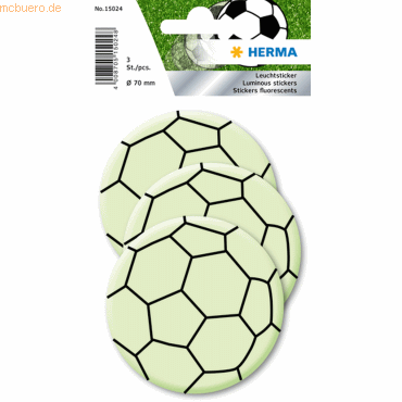 5 x Herma Leuchtsticker Fußball Maxi 1 Blatt 5 x Herma Leuchtsticker Fußball Maxi 1 Blatt von Herma