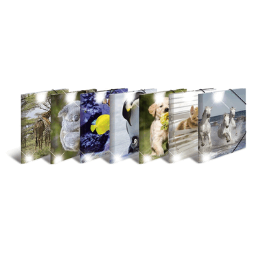 Herma Sammelmappe Glossy Tiere - A3 PP sortiert. von Herma