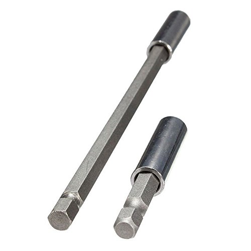 Hermosiey 2 Stueck/Satz 1/4 Hex Magnetischer Bithalter 60 / 150mm Schraubendreher Riegel Leistung Erweiterung Bohren Treiber von Hermosiey