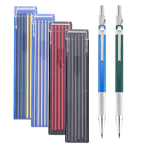 Hermosiey 2 Stück Schweißerbleistift Metall-Schweißmarker mit 48 Runden Nachfüllpackungen für Tube Pipe Welder Hermosiey 2 Stück Schweißerbleistift Metall-Schweißmarker mit 48 Runden Nachfüllpackungen für Tube Pipe Welder von Hermosiey